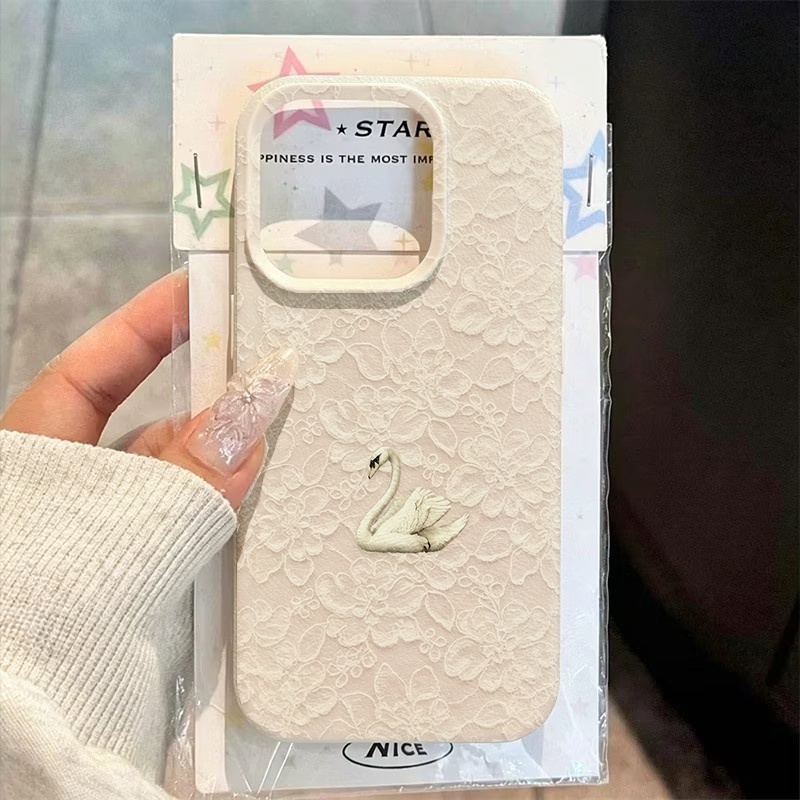 Lace Swan Pattern Lychee Textu - Apple Iphone 15 Pro Max review and price