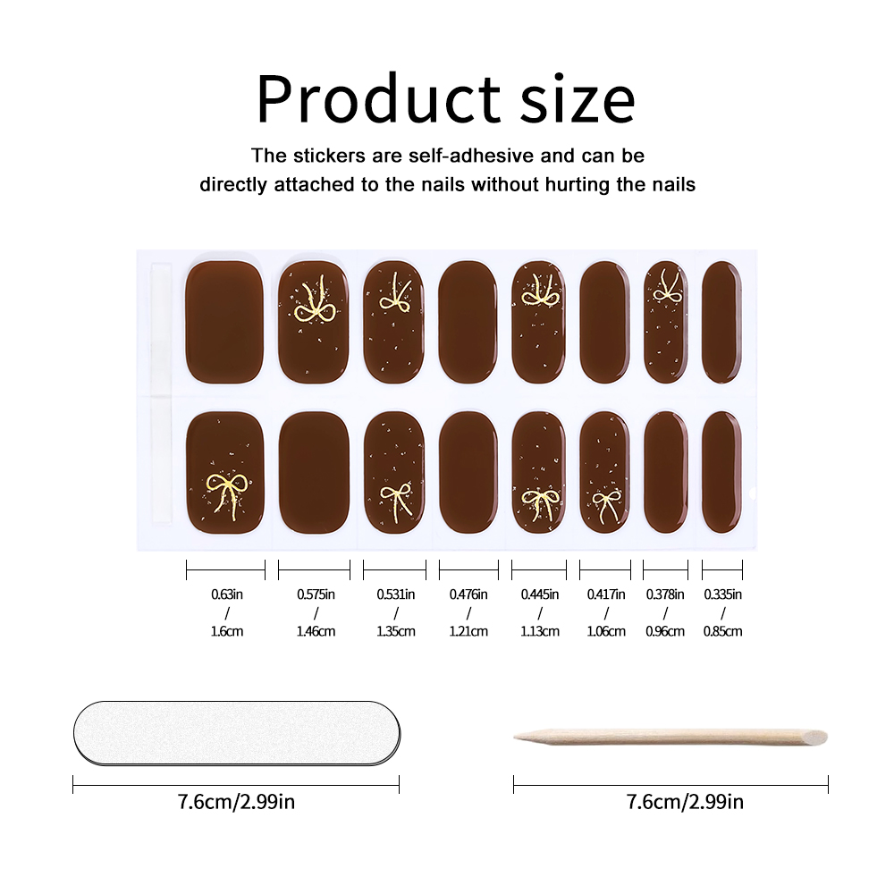 Semi-Cured Gel Nail Strips 16  - Full Cover Adhesive review and price